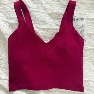 Lululemon align light tank top support a/b cup berry rumble